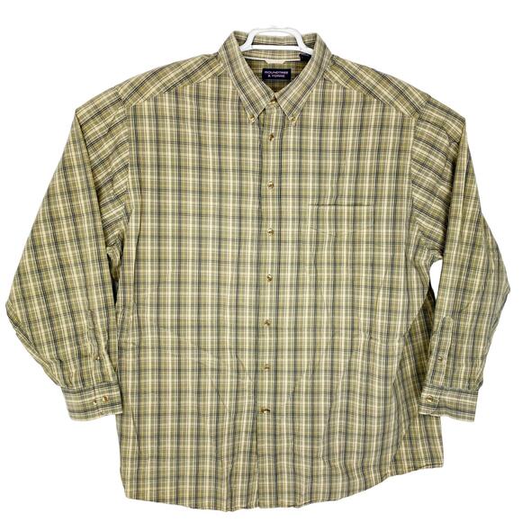 Roundtree & Yorke Cotton Long Sleeve Button Shirt Mens 3XT - Picture 1 of 4